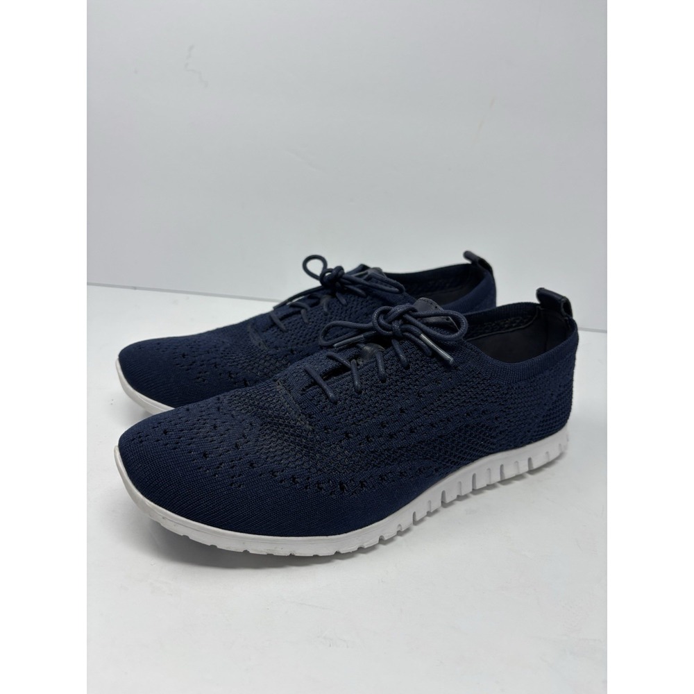 Cole Haan Zerogrand Oxford Womens 9B Navy Blue Stitchlite Wingtip Sneakers
